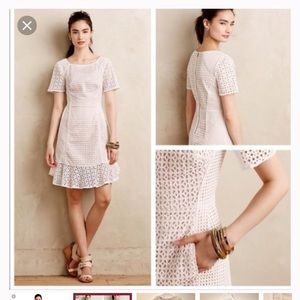 Anthropologie HD in Paris Georgia Eyelet Lace Dress White SZ2